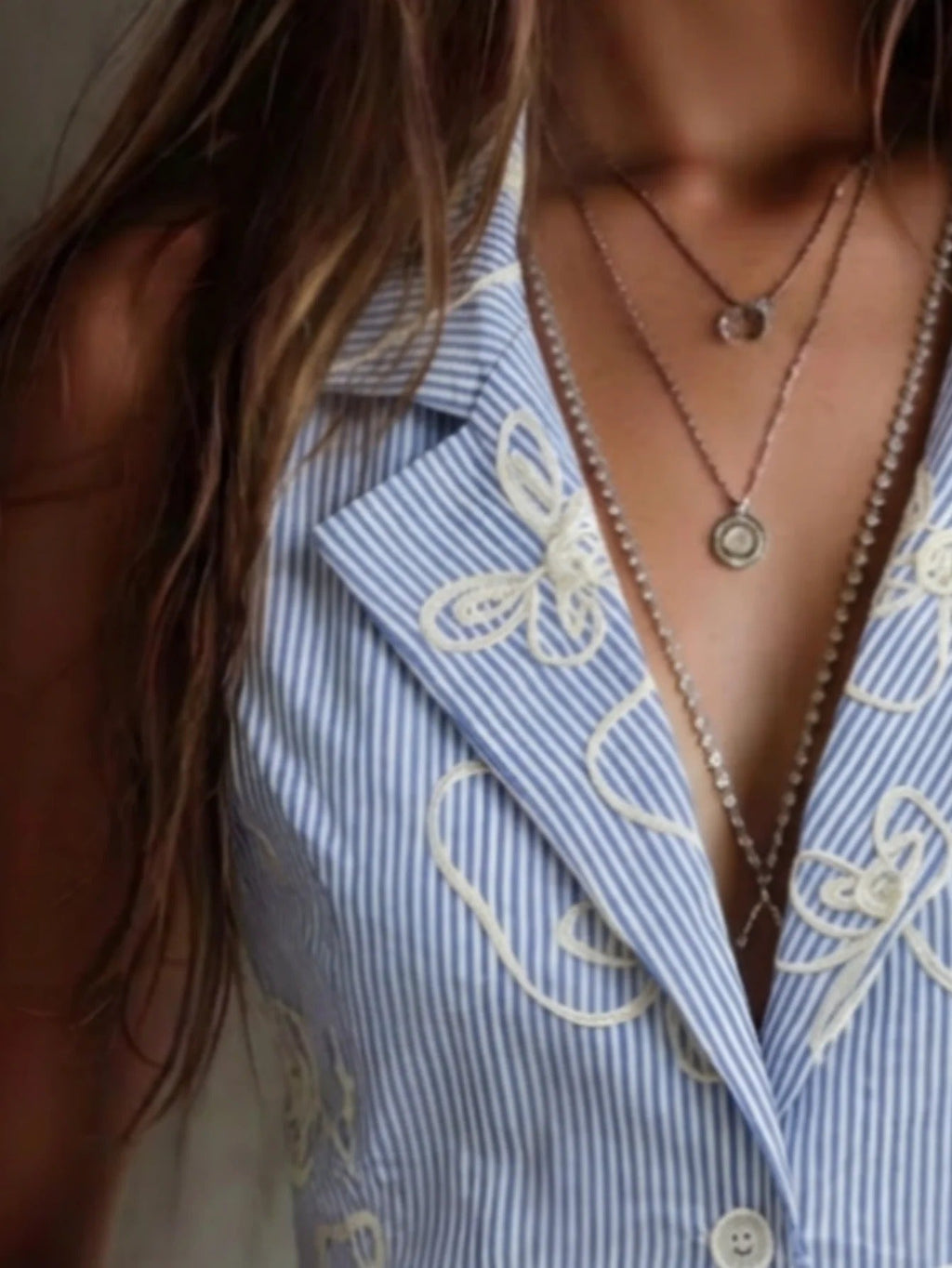 Carmen Chaleco Elegante Con Bordado