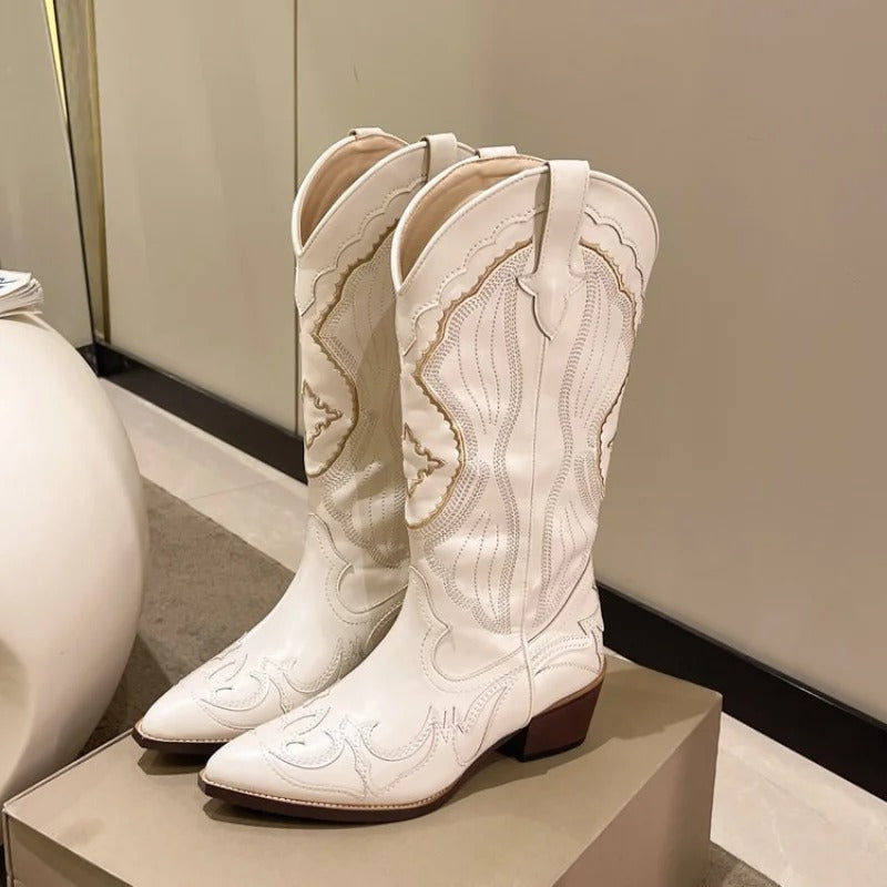Valeria Botas Cowboy Bordadas