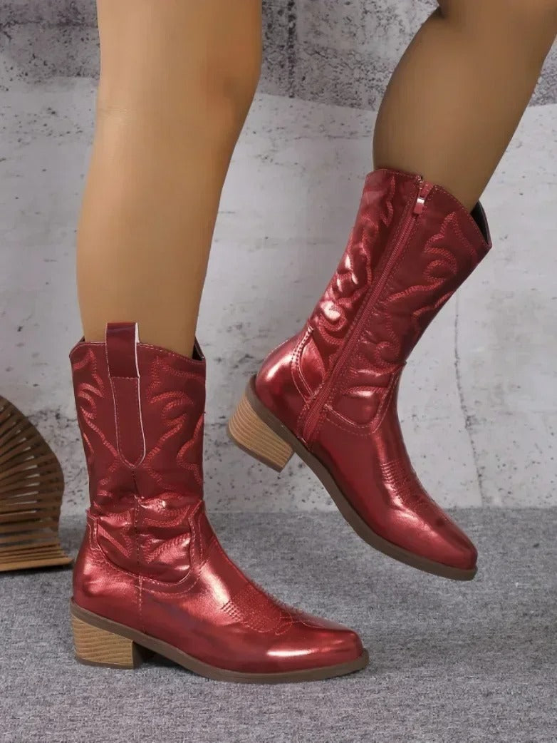 Amalia Botas Cowboy Metalizadas