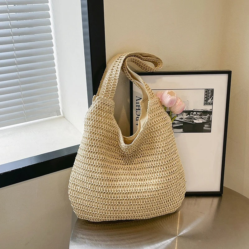 Carmina Bolso Tote de Rafia