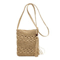 Alma Bolso de Rafia Tejida con Asa Cruzada para Verano