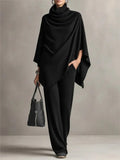 Matilde Conjunto Con Capa Y Cuello Alto