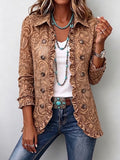 Concepción Chaqueta Floral Vintage con Volantes