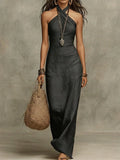 Eira Vestido Largo con Escote Halter