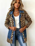 Lorena Chaqueta Larga de Leopardo con Vaquero