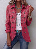 Adoración Chaqueta Cachemira Rosa con Volantes