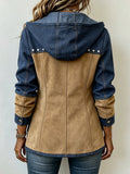 Alida Chaqueta con Capucha en Marino y Camel