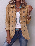 Covadonga Chaqueta Estampado Relieve con Volantes