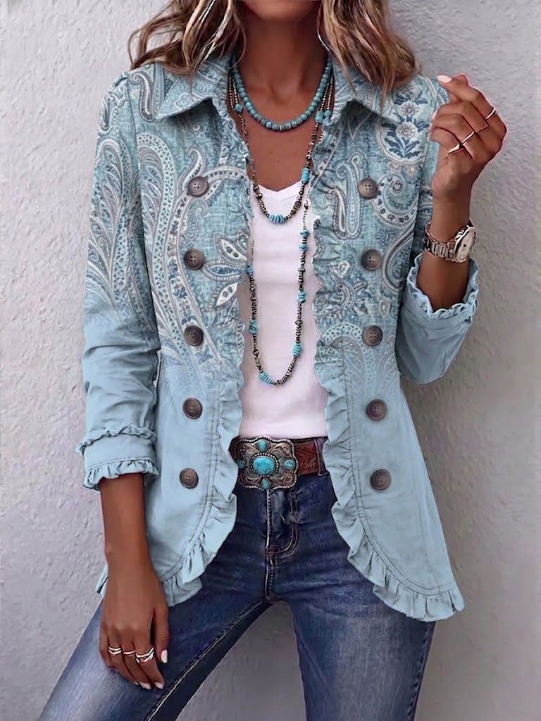 Remedios Chaqueta Cachemira Vintage con Volantes