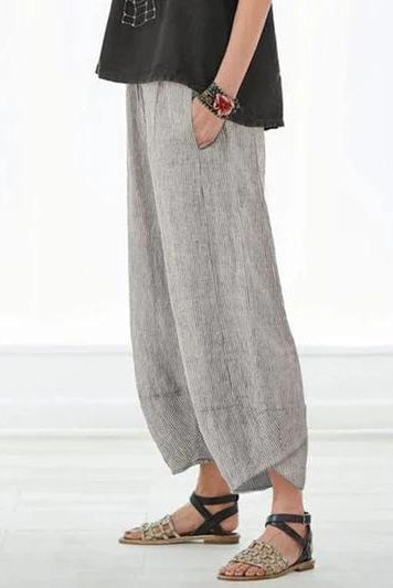 Pantalón casual holgado liso con bolsillos · Selena
