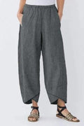 Pantalón casual holgado de rayas con bolsillos · Hana