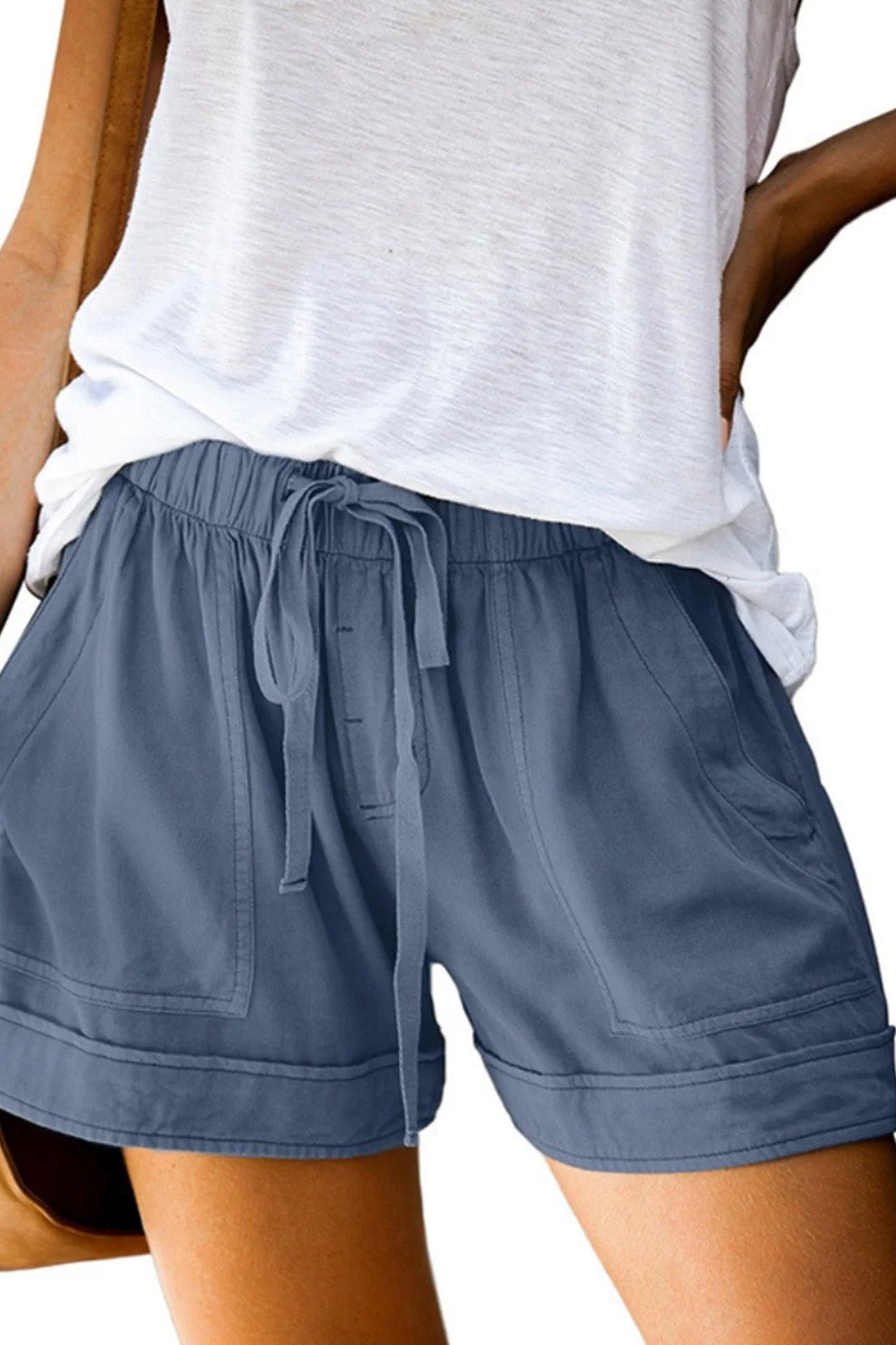 Shorts casual lisos con bolsillos — foto 3