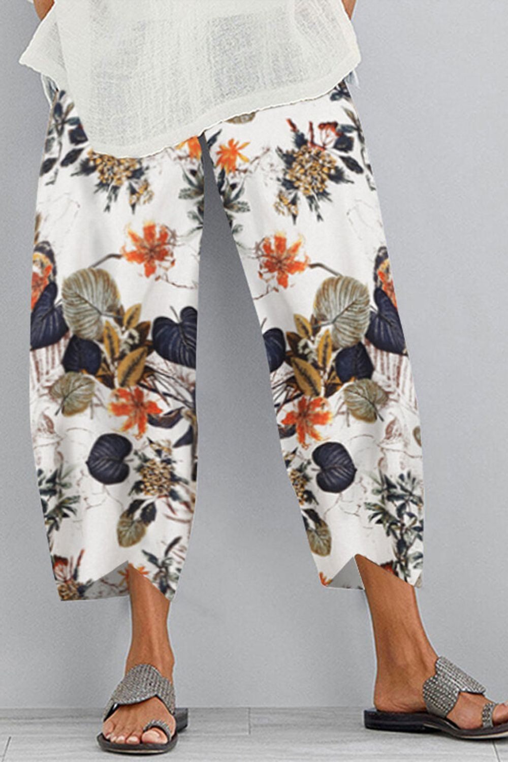 Pantalón casual de flores con bolsillos · Helena — foto 2