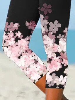 Leggings casual cropped de cerezas — foto 2
