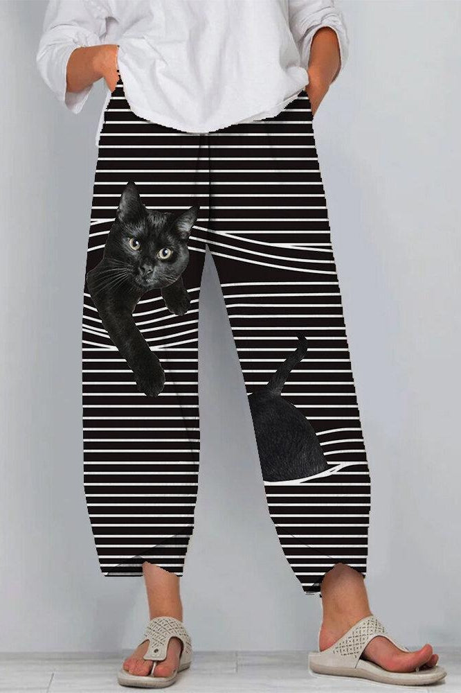 Pantalón de rayas con bolsillos · Saioa