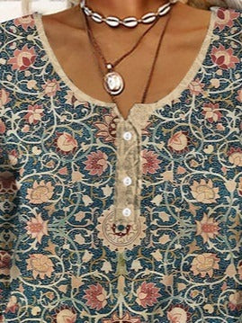 Sudadera casual étnica con cuello redondo — foto 2