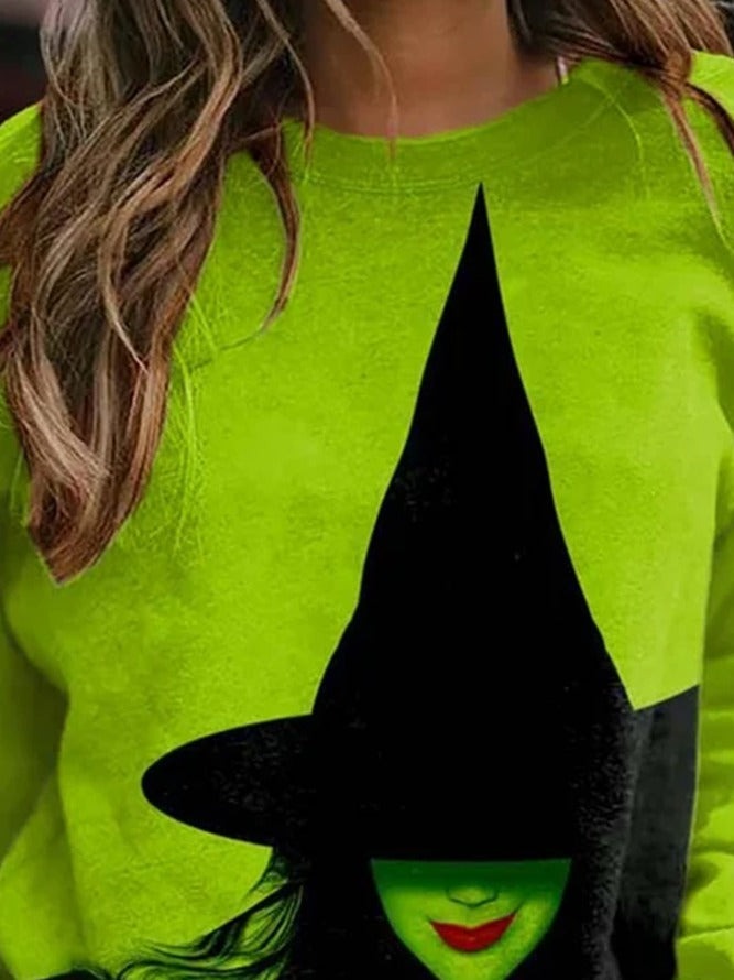 Sudadera casual holgada bicolor con cuello redondo — foto 3