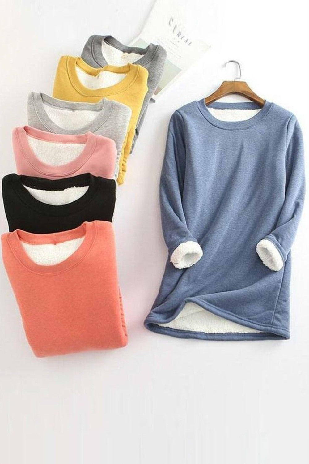Ropa interior térmica lisa con cuello redondo y manga larga — foto 7