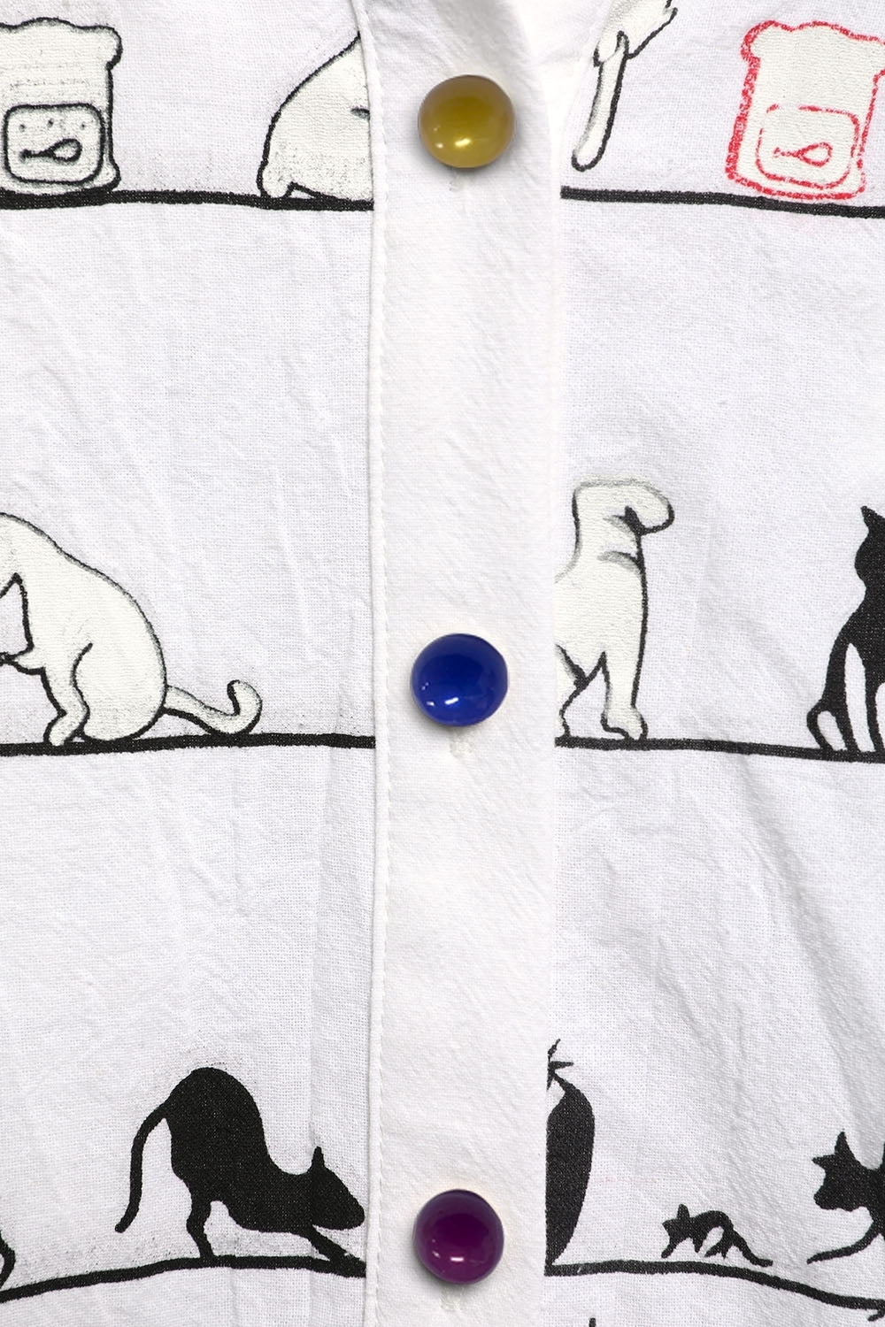 Camisa bonita de gatos con cuello alto y manga corta — foto 10