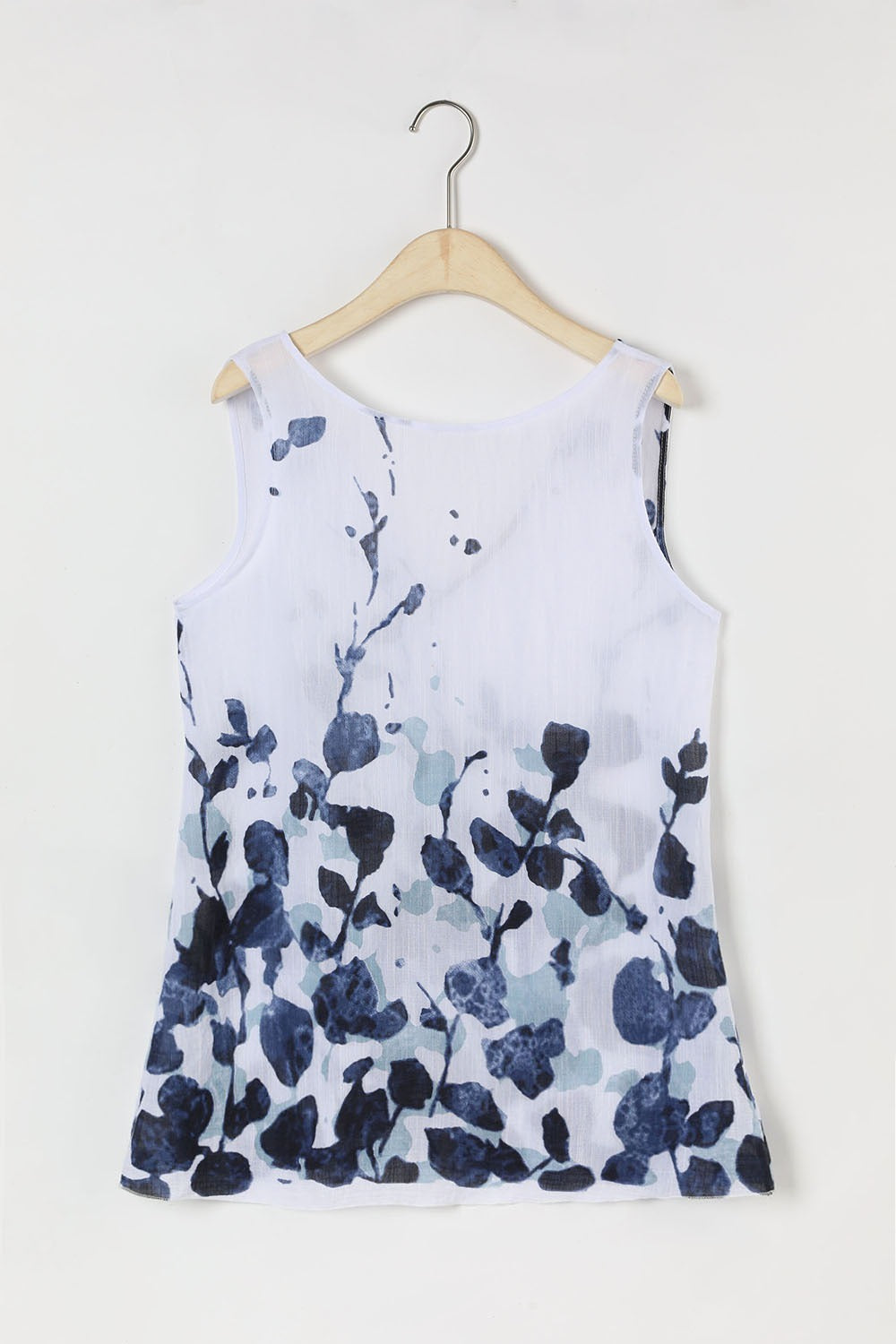 Camisa de flores blanca sin mangas — foto 8