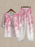 Conjunto de dos piezas de cerezas rosa