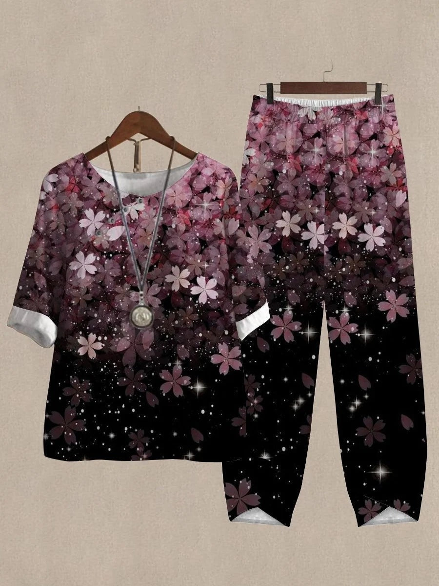 Conjunto casual de dos piezas degradado